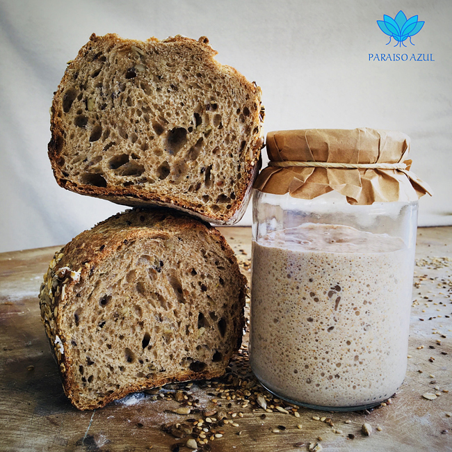 Pão Artesanal De Fermentação Natural Sourdough Integral Orgânico